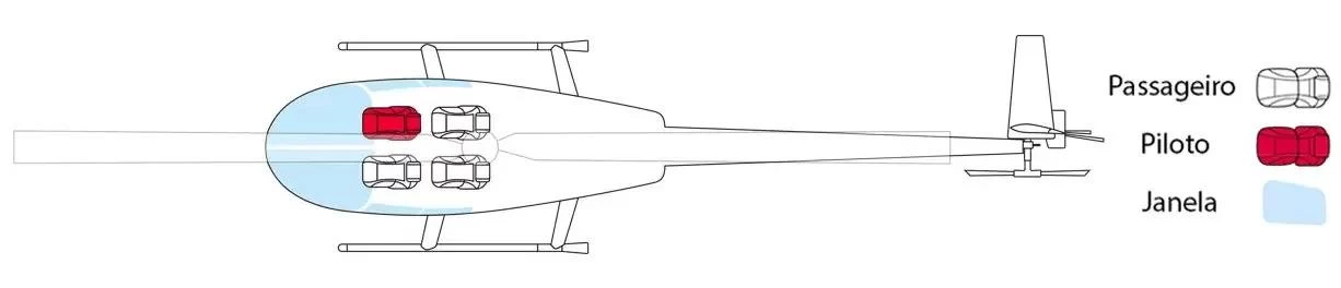 Imagem do diagrama da aeronave Robinson R44
